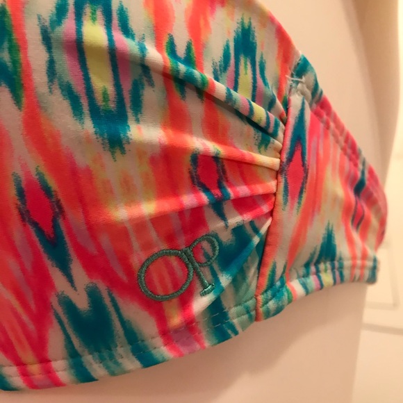 Ocean Pacific Push Up Bikini Swim Top Size Medium Aztec Print - Picture 7 of 16